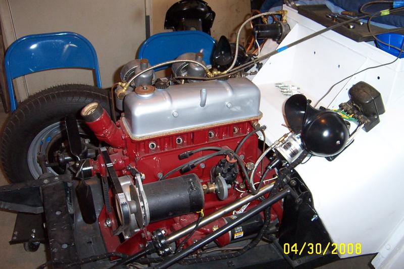 Ready to spin up for oil pressure.jpg - The prime was easy. This is a later engine with the priming plug at the top of the pump, and Fig had thoroughly packed the pump at installation. I almost couldn't get it to take oil.